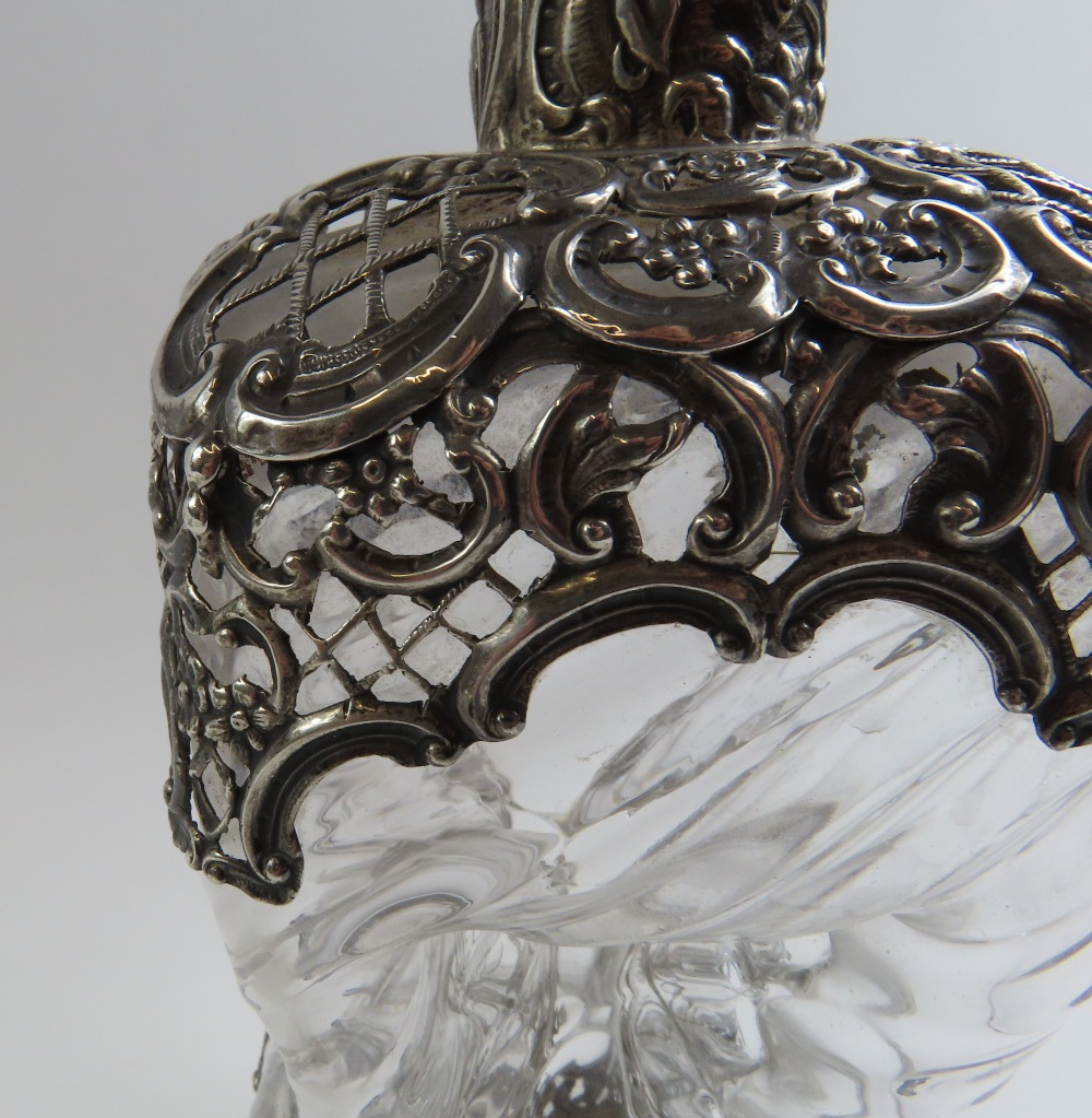 A Victorian silver cased glass decanter, by Willia - Image 5 of 8