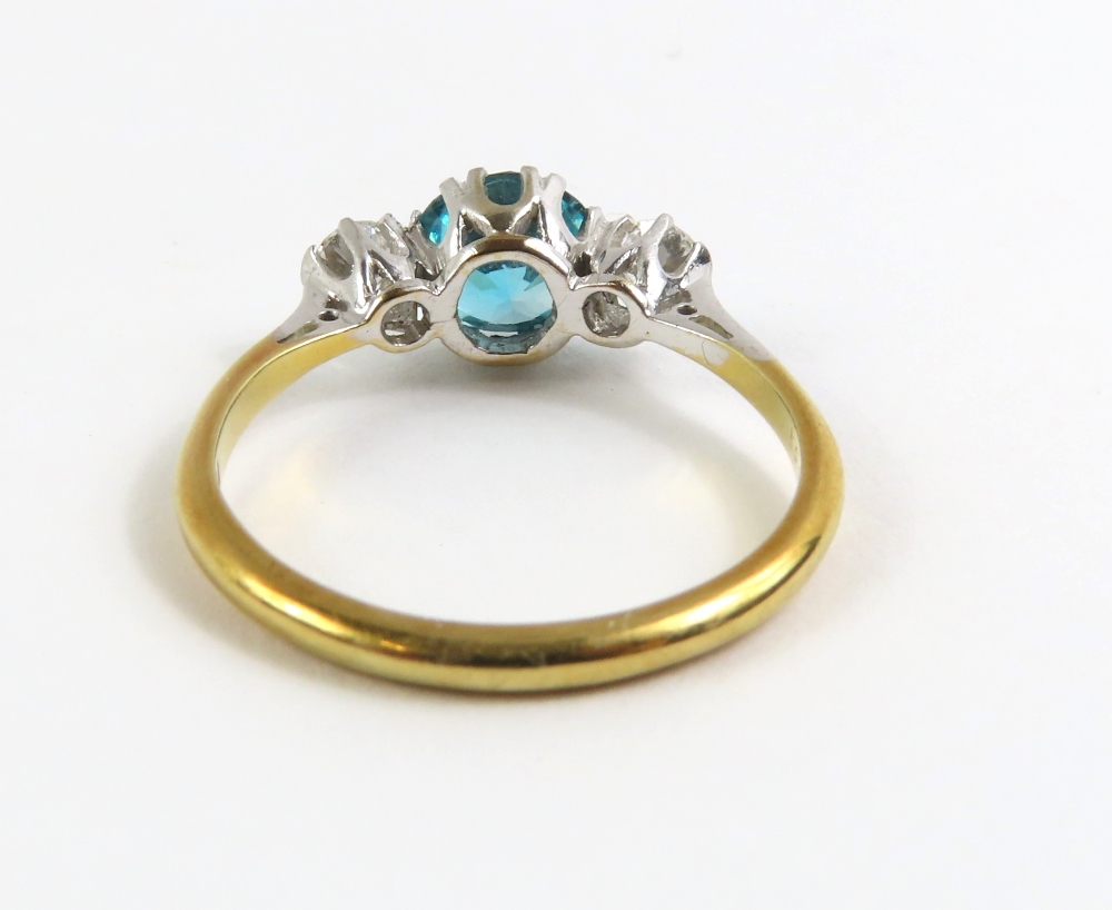 An early to mid-20th century blue zircon and diamo - Image 8 of 11