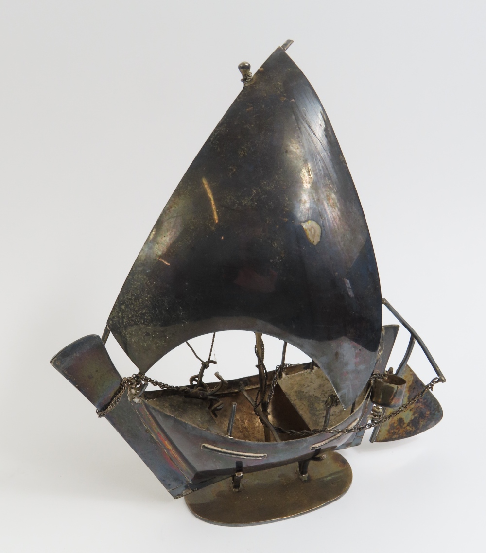 A silver model of a junk, 20cm high, 10oz and two - Image 7 of 12