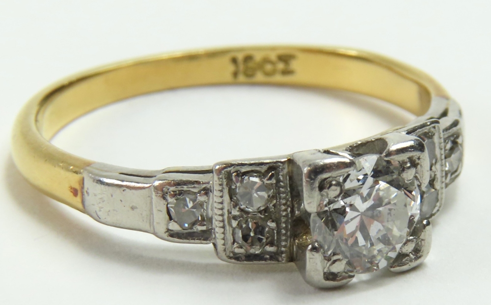 A mid-20th century round brilliant cut diamond sol - Image 5 of 6