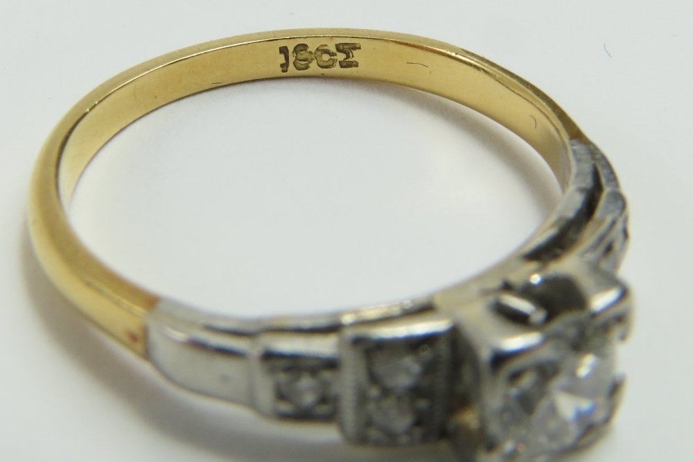 A mid-20th century round brilliant cut diamond sol - Image 4 of 6