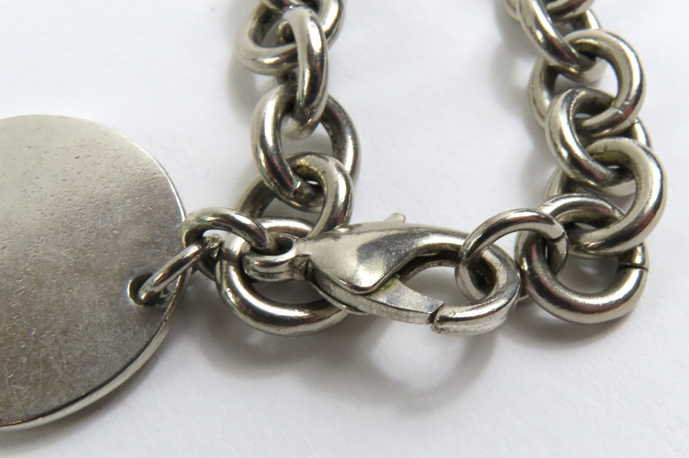 Tiffany & Co - a silver heavy belcher link brace - Image 5 of 8