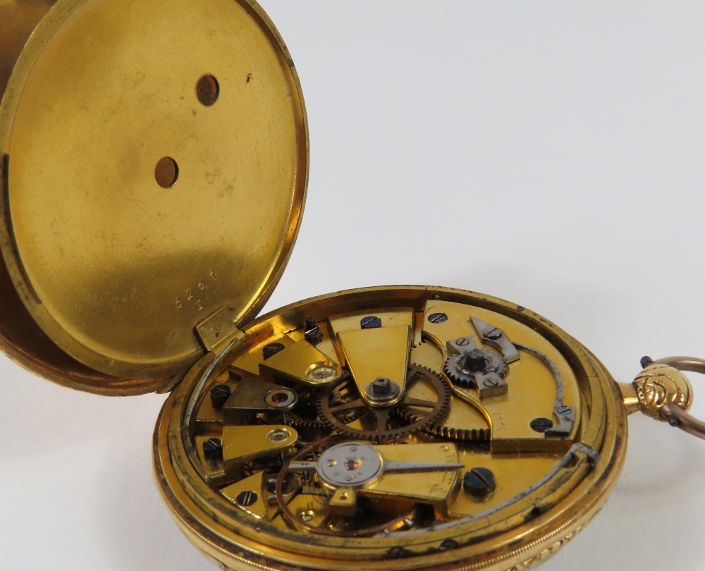 A continental open faced pocket watch, the round w - Image 5 of 6