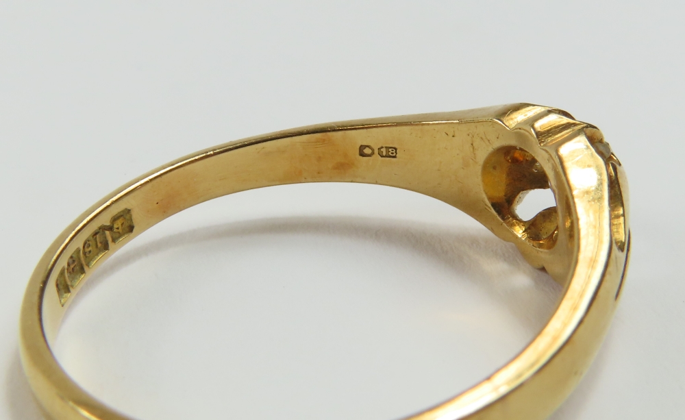 An early 20th century 18ct gold gypsy ring, set wi - Image 5 of 10