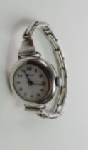 Rolex - a ladies early to mid-20th century silver