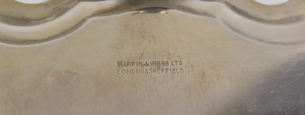 A silver salver, by Mappin & Webb, Sheffield, 1958 - Image 4 of 4