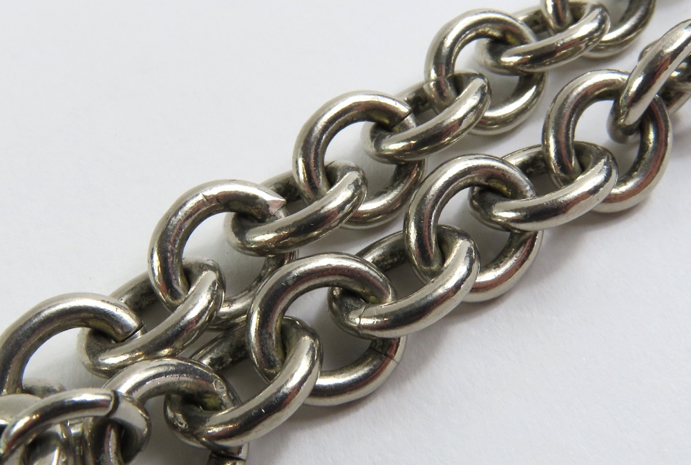 Tiffany & Co - a silver heavy belcher link brace - Image 4 of 8