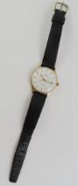 Garrard - a gentleman's 9ct gold cased wristwatch,