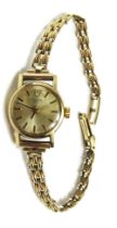 Tudor - a ladies 9ct gold cased Royal watch face, the