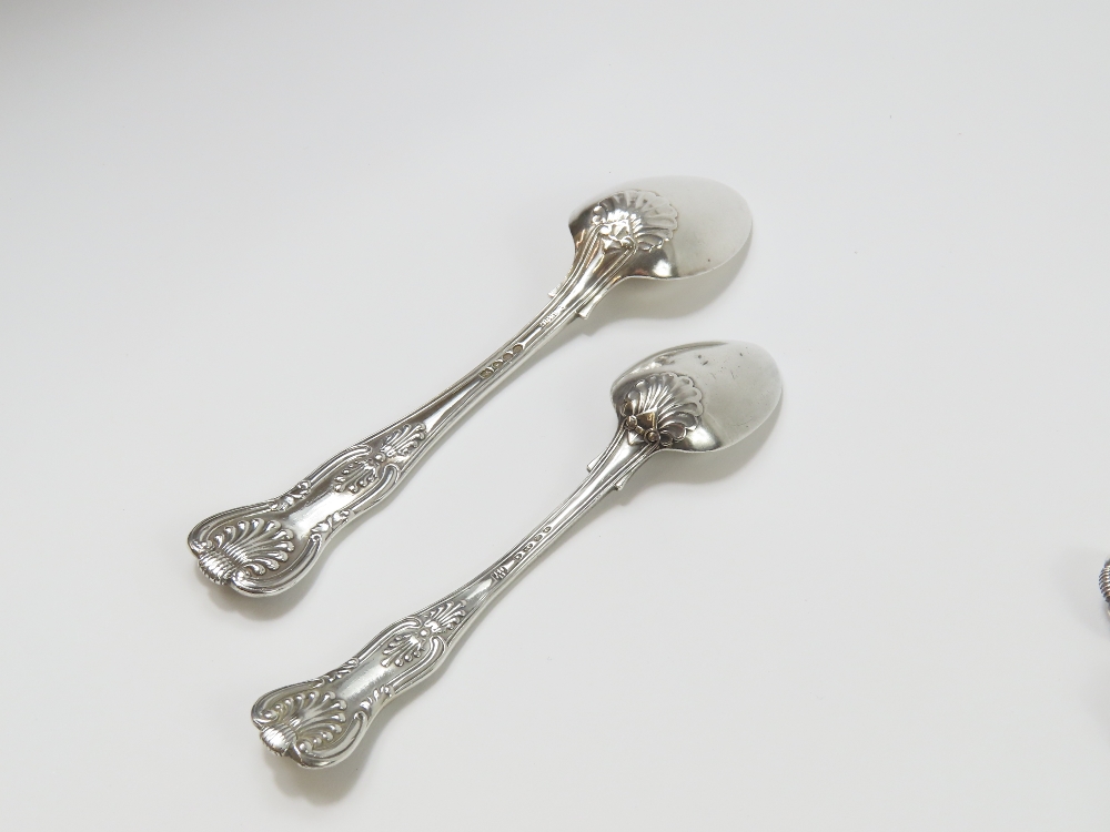 A collection of Victorian silver flatware comprisi - Image 8 of 13