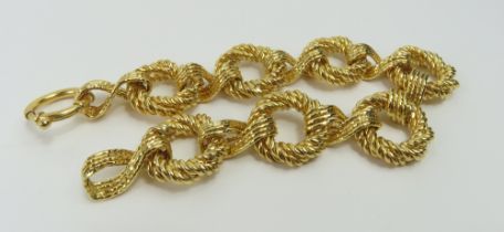 An unusual bracelet, with round twisted rope circl