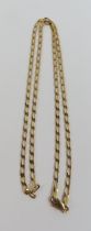 A 9ct gold filed open link chain, 44cm long, 3.89g