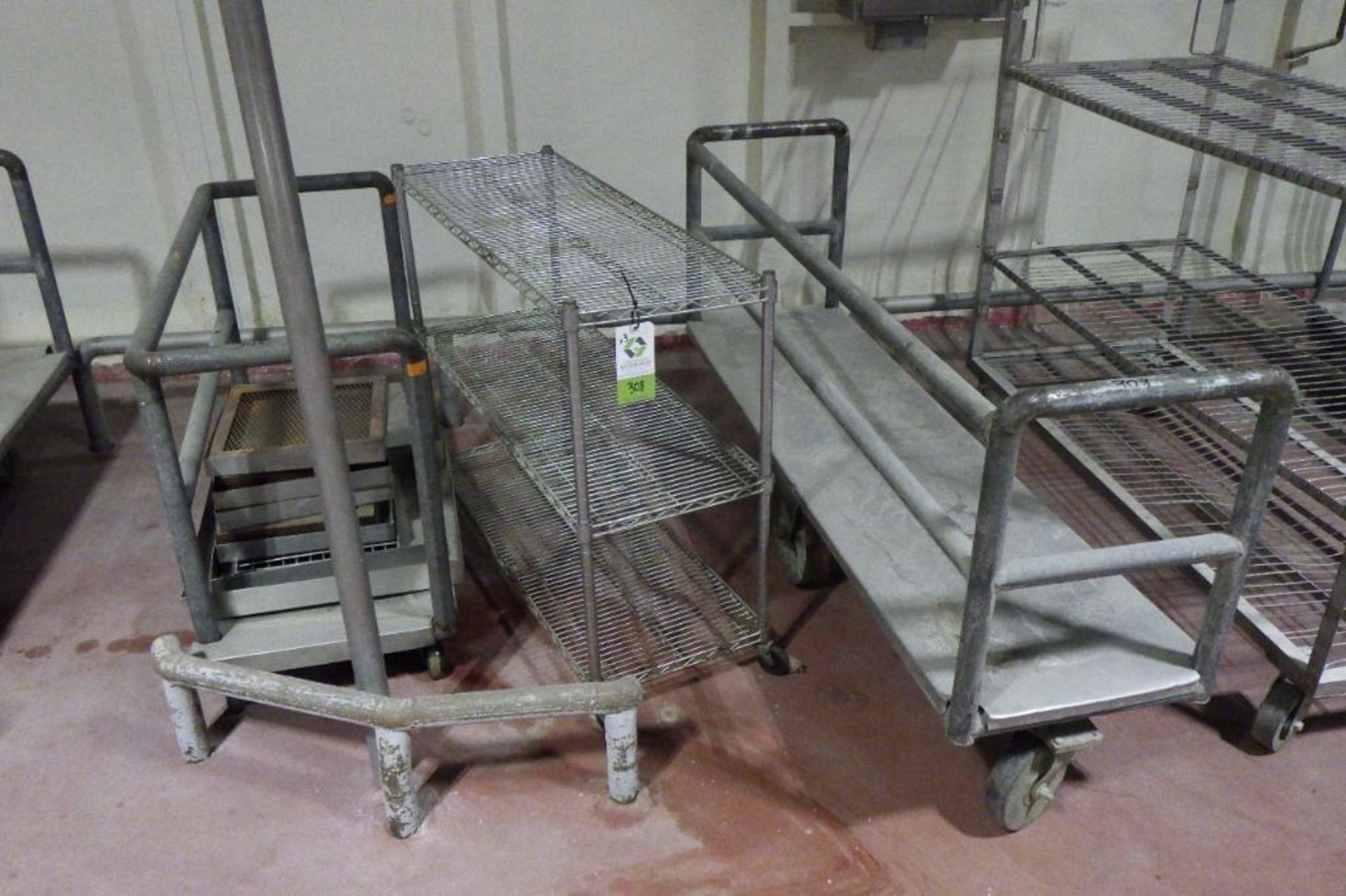 (3) assorted racks and carts