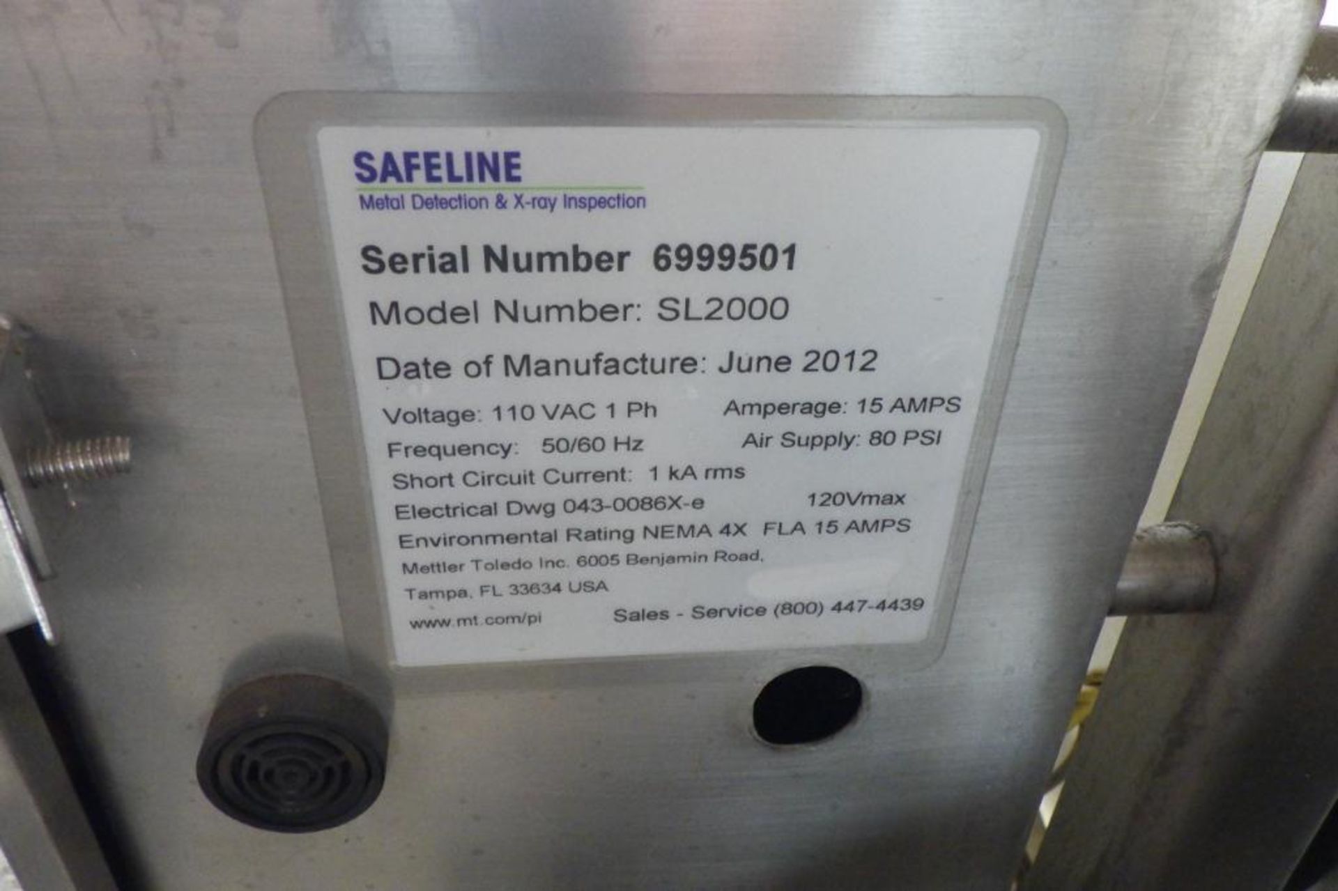 Safeline metal detector with conveyor - Image 9 of 16