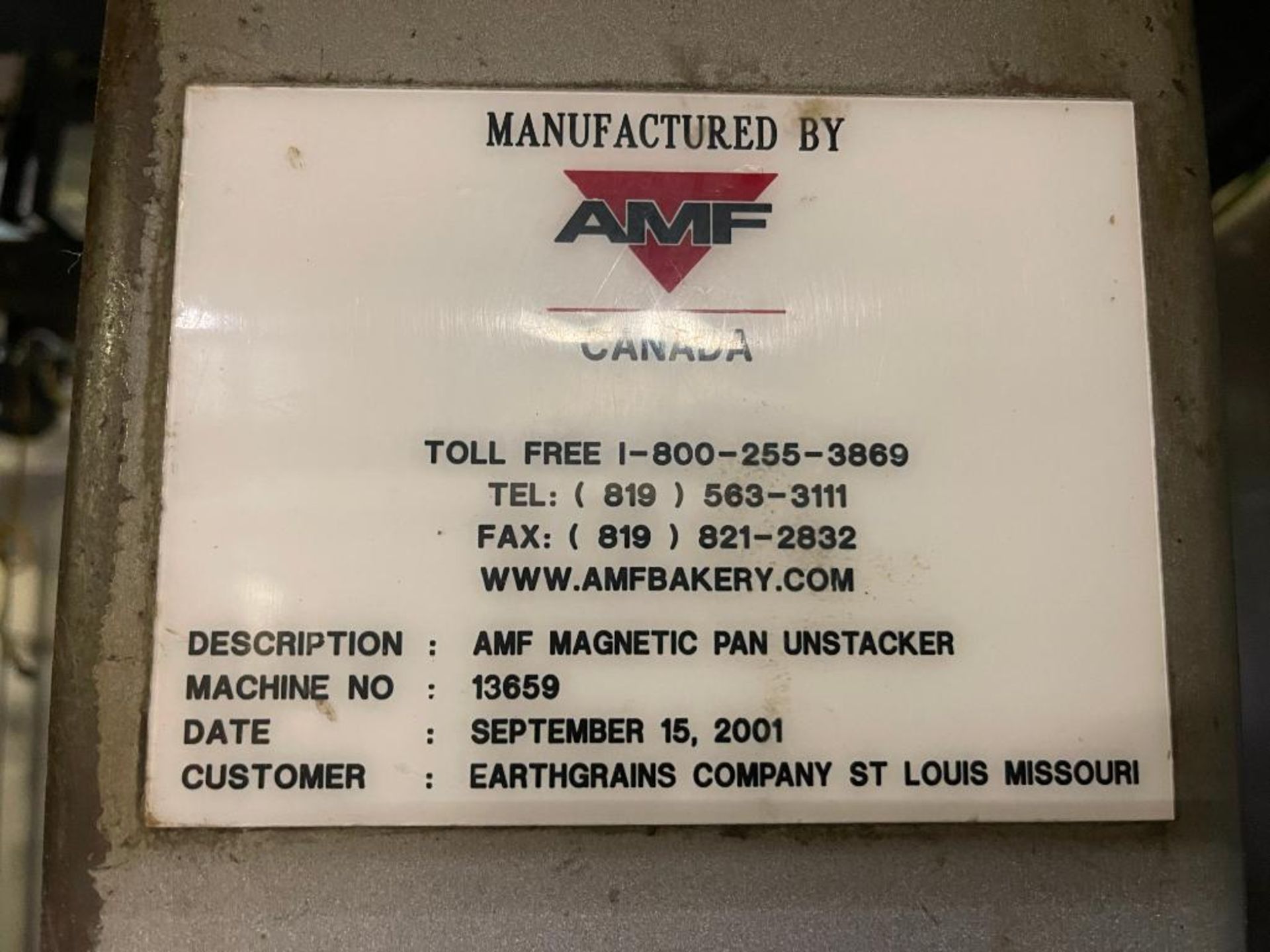 2001 AMF magnetic pan unstacker - Image 22 of 22