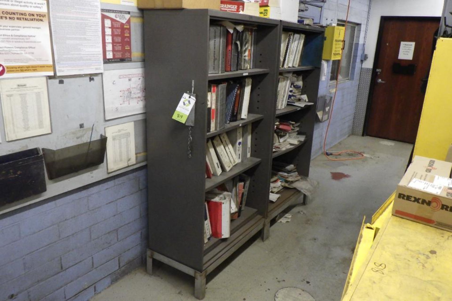 (2) mild steel shelves