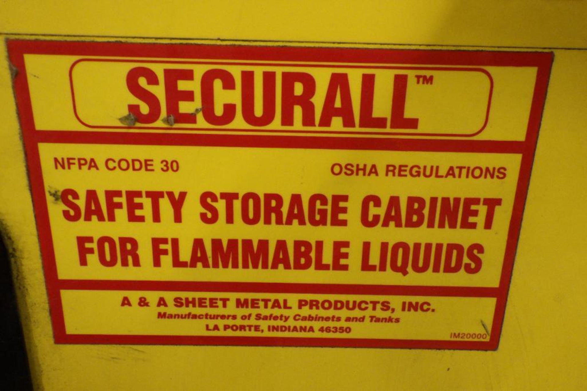 Securall flammable storage cabinet - Image 5 of 5