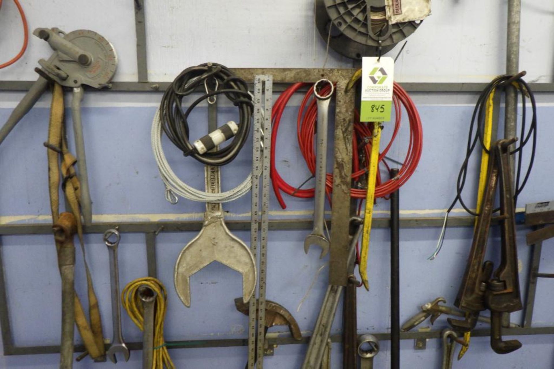 Assorted tools hanging on wall - Image 3 of 8