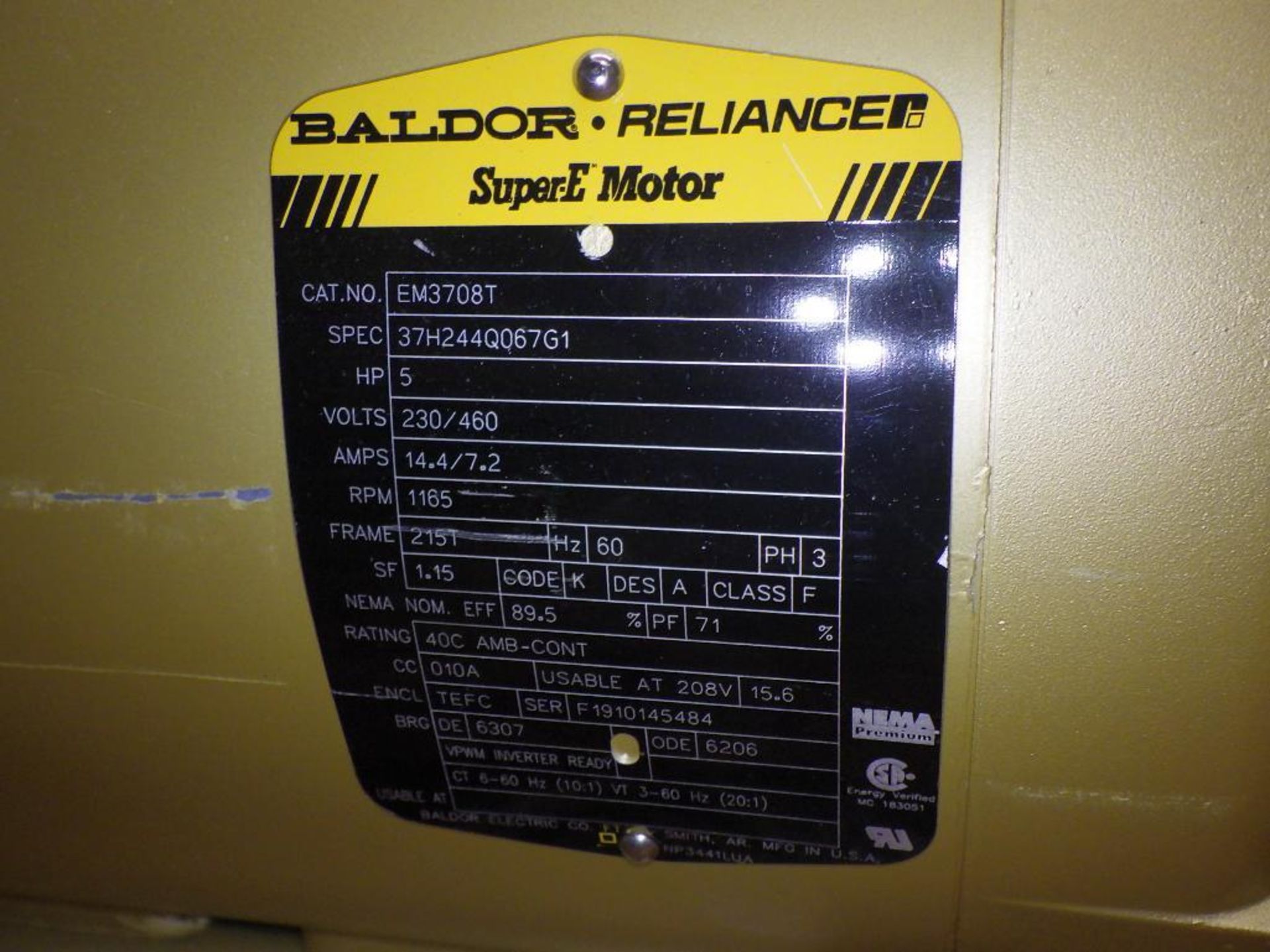 Baldor 7.5 hp motor - Image 4 of 5