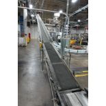 Incline rubber belt conveyor