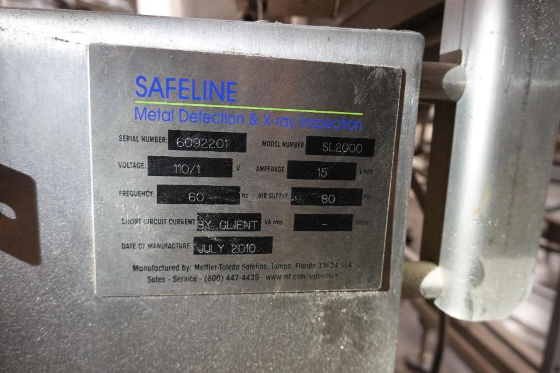 2010 Safeline Certus metal detector with conveyor - Image 10 of 11