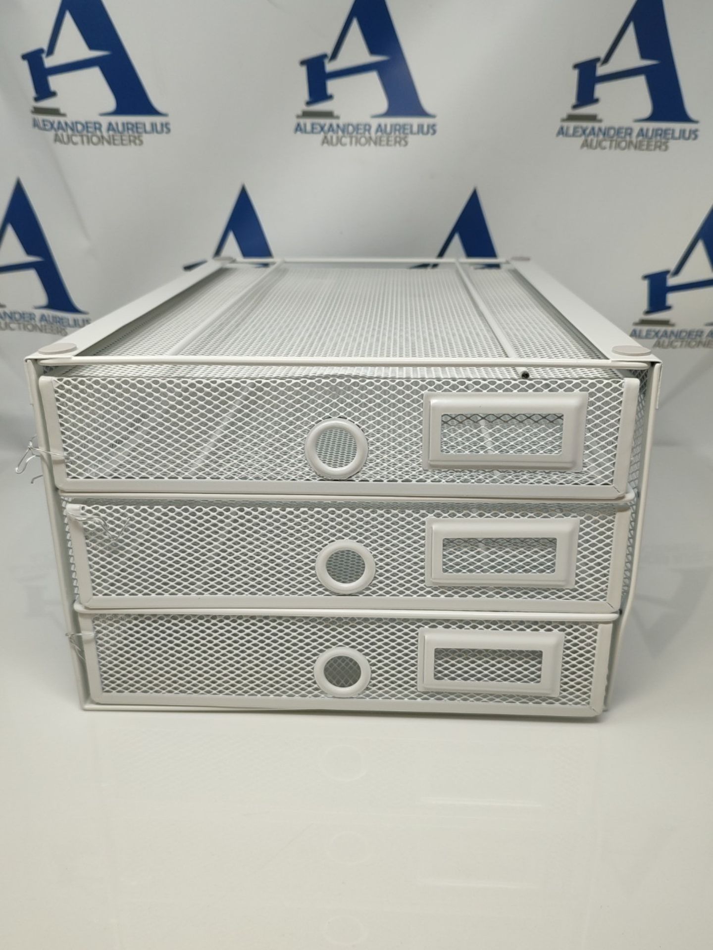 EXERZ Paper Sorter 3 Drawer Wire Mesh A4 / Desk Multifunctional Desk Organiser/Multi-L - Image 2 of 3