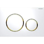 RRP £83.00 Geberit K13014 Sigma 20 Actuator Plate, Set of 1, White/Gold 115.882. KK. 1