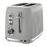 Breville Bold Ice Grey 2-Slice Toaster with High-Lift & Wide Slots | Grey & Silver Chr