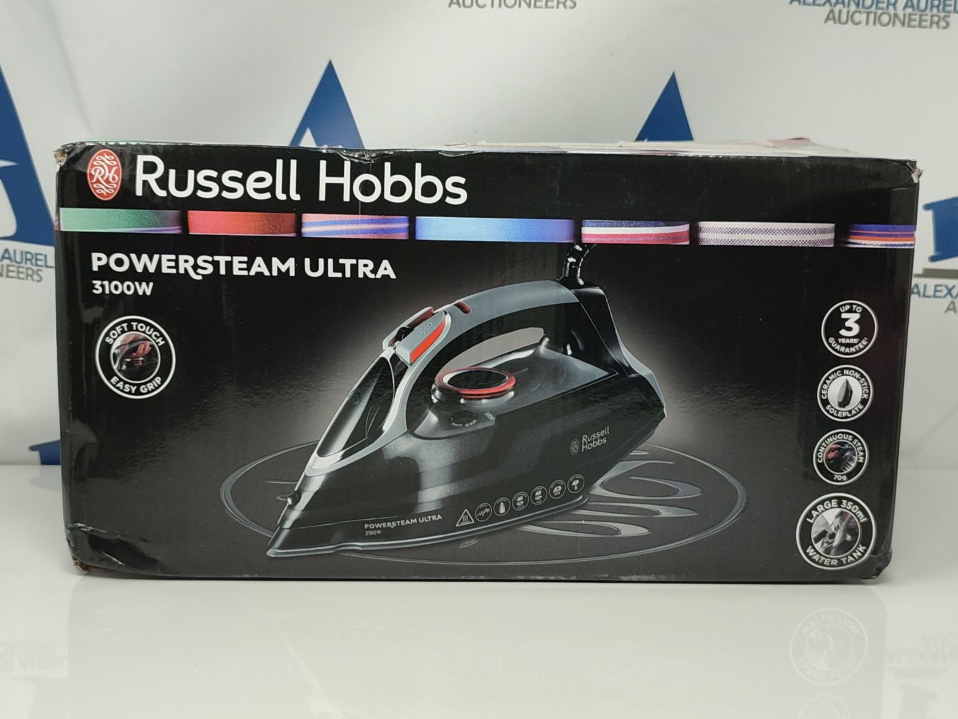 Russell Hobbs Powersteam Ultra 3100 W Vertical Steam Iron 20630 - Black and Grey - Image 2 of 3