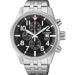 RRP £149.00 Citizen Mens Chronograph Quartz Watch with Stainless Steel Strap