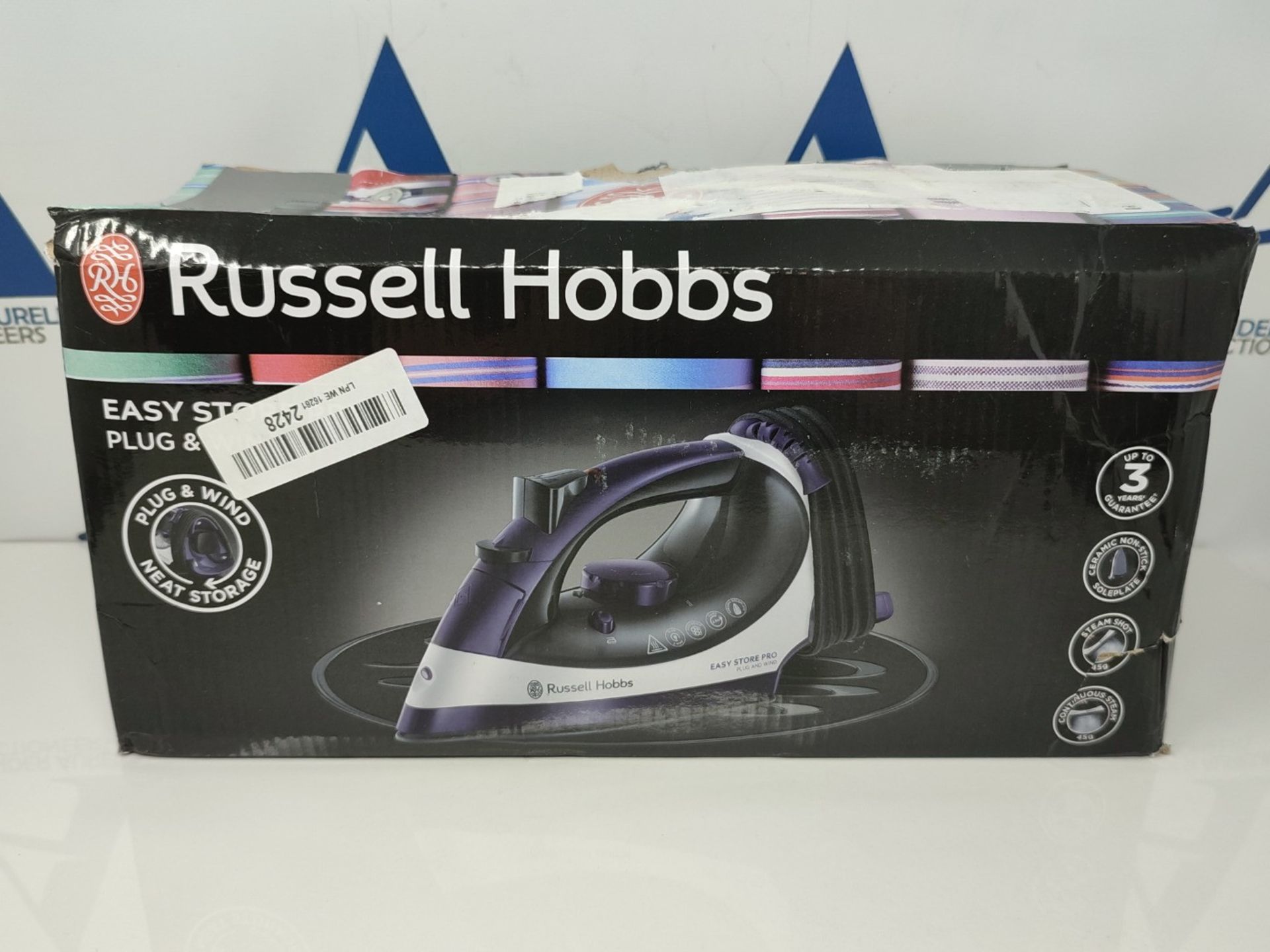 Russell Hobbs 23780 Easy Store Pro, Plug & Wind Iron,Purple,0.330 Litre, 2400 Watt - Image 2 of 3