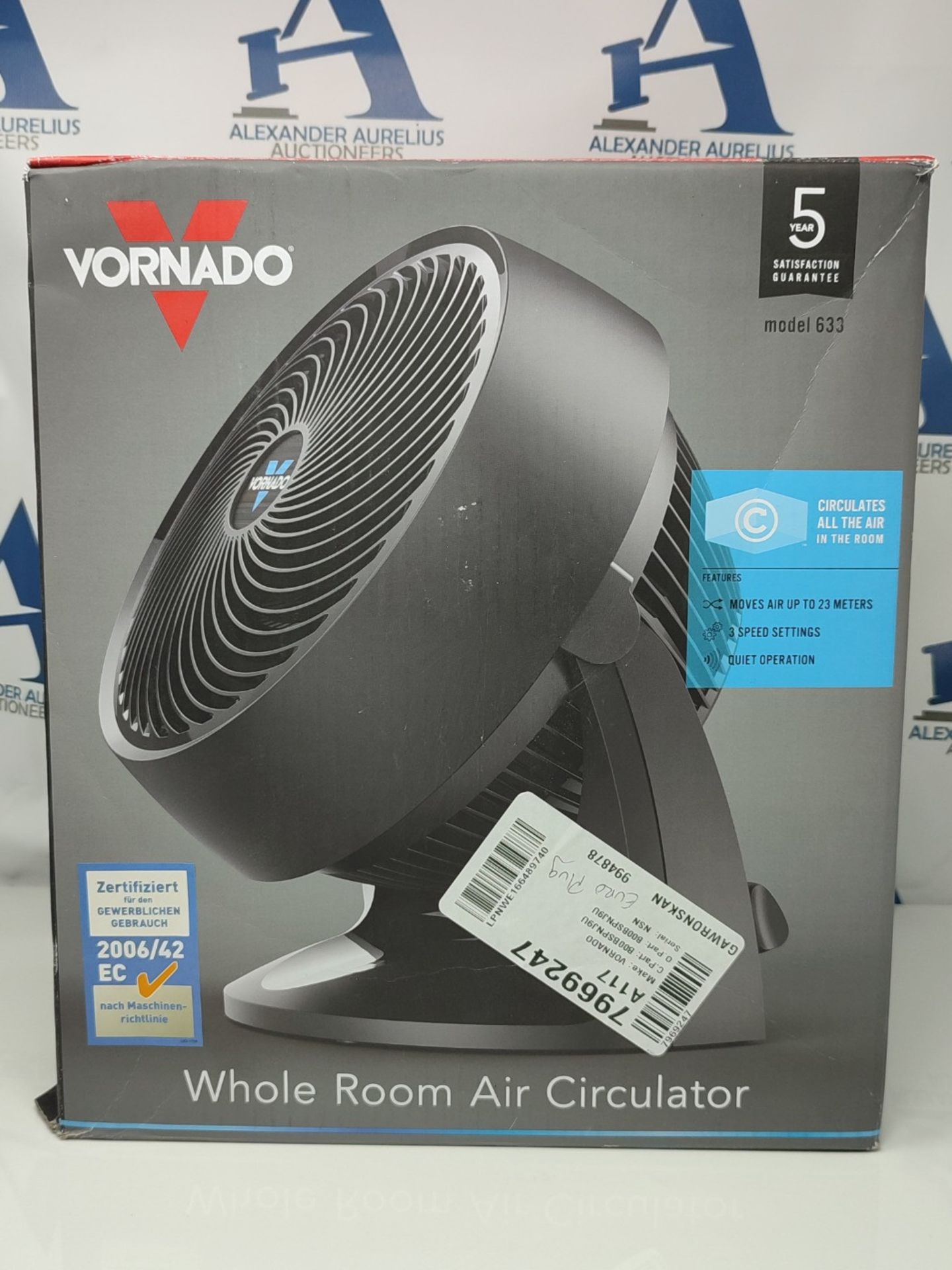 RRP £71.00 Vornado 633 Room Ventilator , Black - Bild 2 aus 3