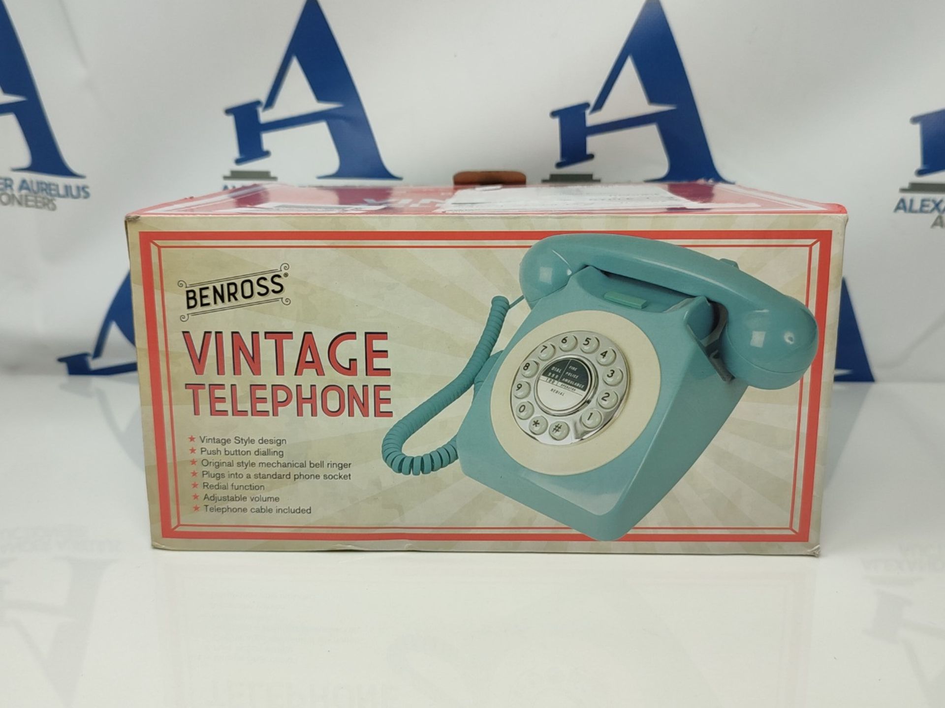 Benross 44540 Classic Retro Telephone/Vintage Style Corded Phone/Classic Ringer Sound/