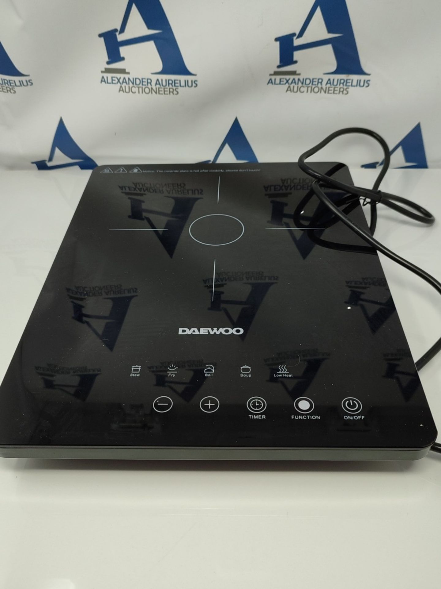 Daewoo SDA1805 2000W Electric Single Induction Hob with Built-In Timer and Adjustable - Image 2 of 2