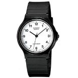 Casio Men's Quartz Analog Watch with Plastic Strap MQ-24-7BLLEG, Black, Strip