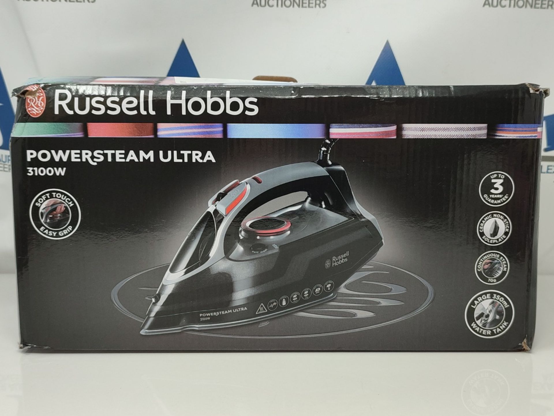 Russell Hobbs Powersteam Ultra 3100 W Vertical Steam Iron 20630 - Black & Grey (UK Plu - Image 2 of 3
