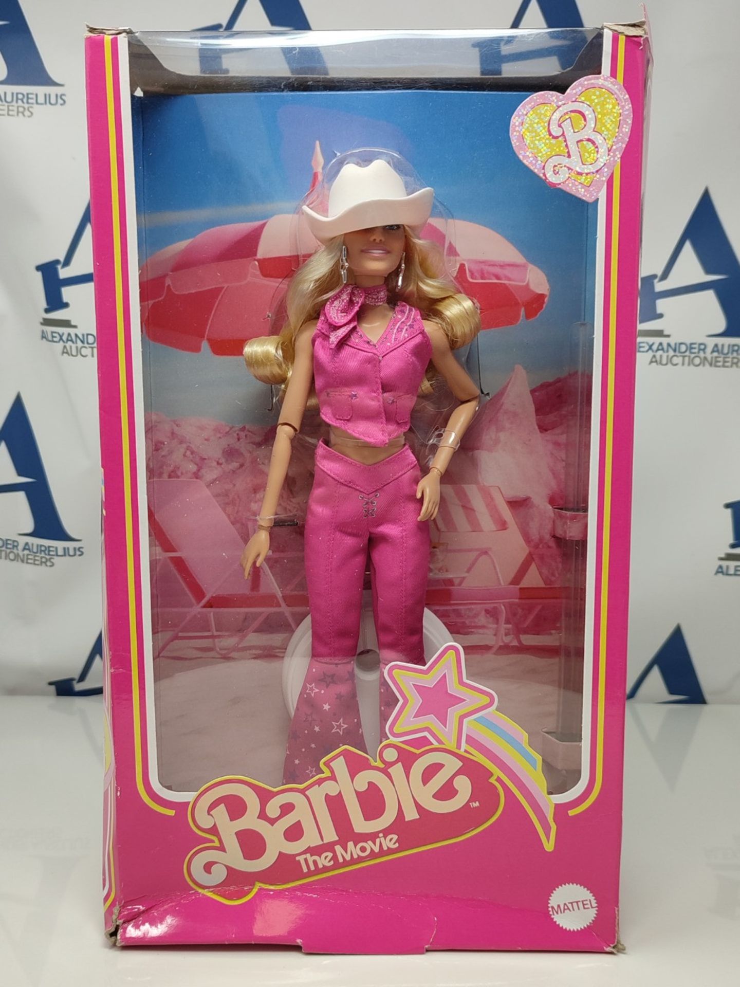 RRP £66.00 Barbie The Movie Doll, Margot Robbie Barbie Doll with Pink Western Outfit Including Wh - Image 2 of 2