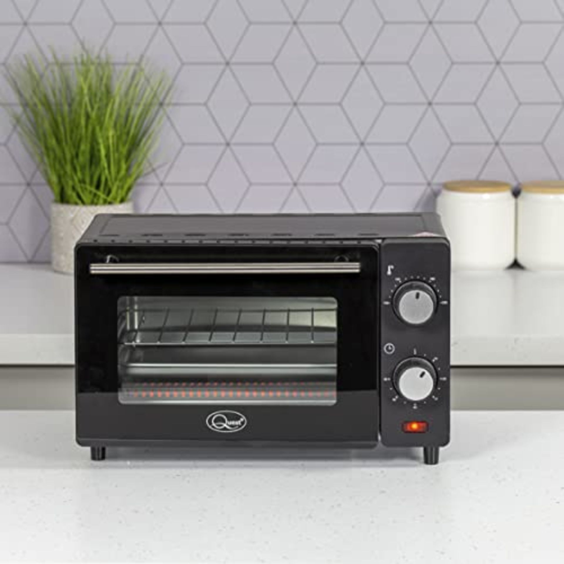 Quest 35409 Compact 9L Mini Oven/Temperature Controlled from 100-230° / 60 Minute Tim