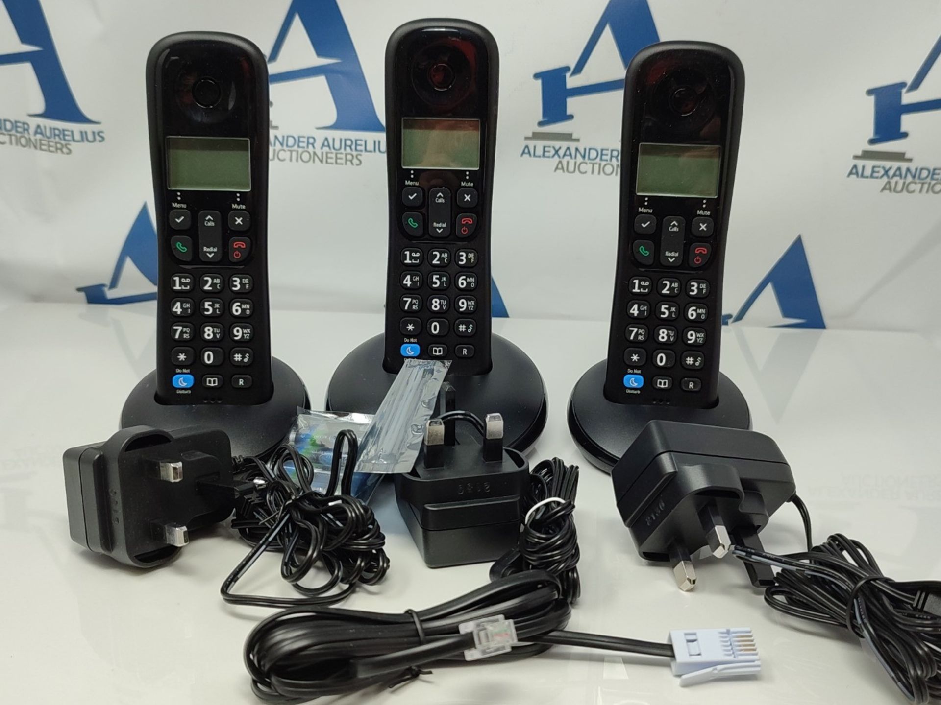 BT Everyday Cordless Landline House Phone with Basic Call Blocker, Trio Handset Pack - Image 3 of 3