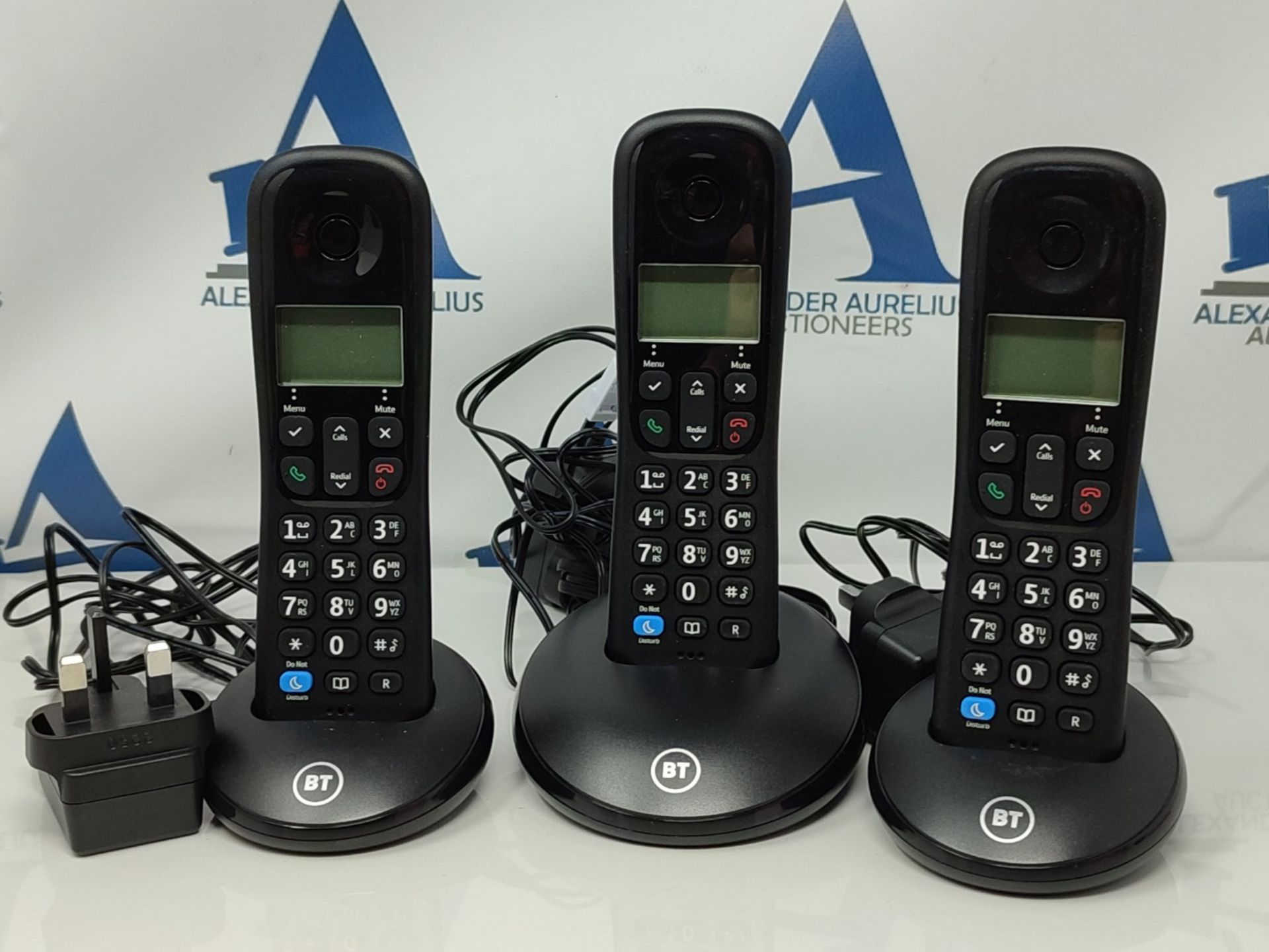 BT Everyday Cordless Landline House Phone with Basic Call Blocker, Trio Handset Pack - Image 2 of 2