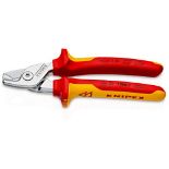 Knipex StepCut Cable Shears chrome-plated, insulated with multi-component grips, VDE-t