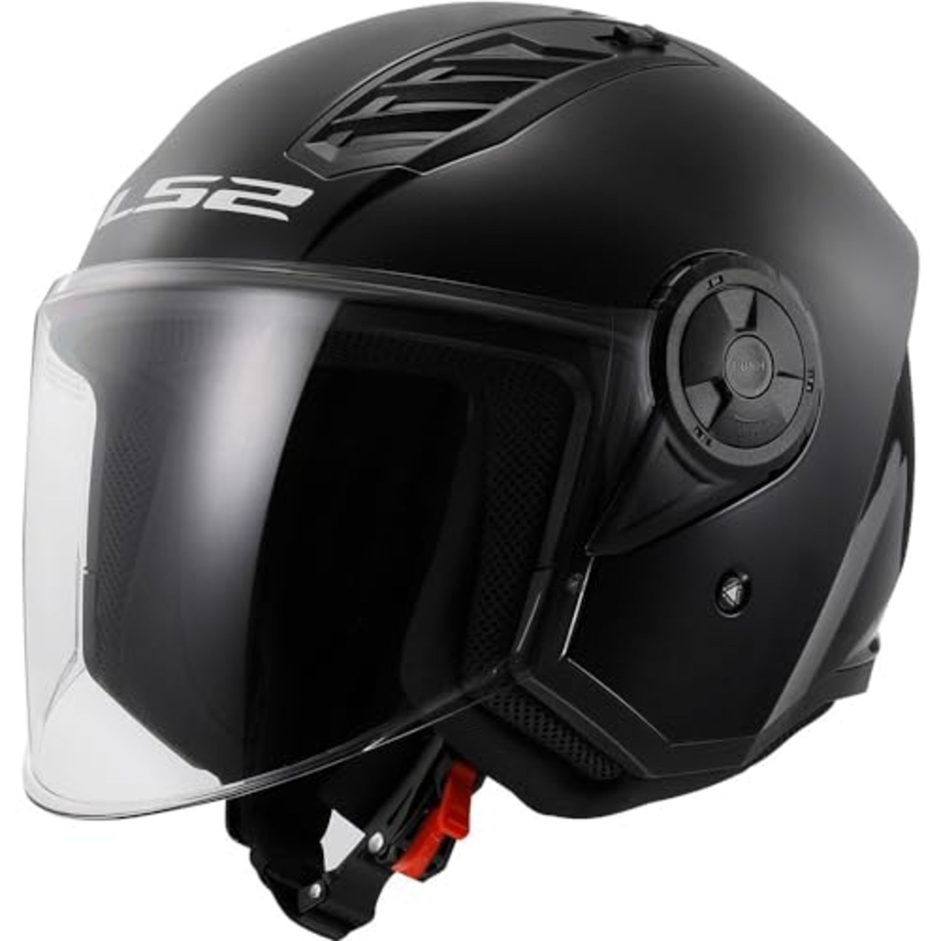 RRP £59.00 LS2 Motorcycle Helmet - Open Face OF562 - Airflow LS2 Matt Black - L