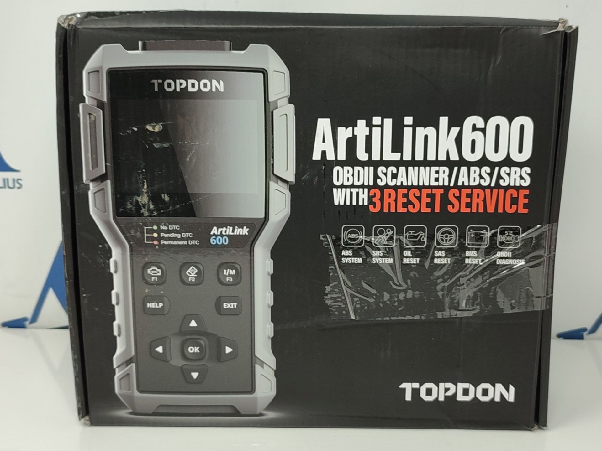 RRP £99.00 TOPDON AL600 OBD2 Code Reader with Active Test, ABS & SRS Diagnostics, Car Maintece Re - Image 3 of 3