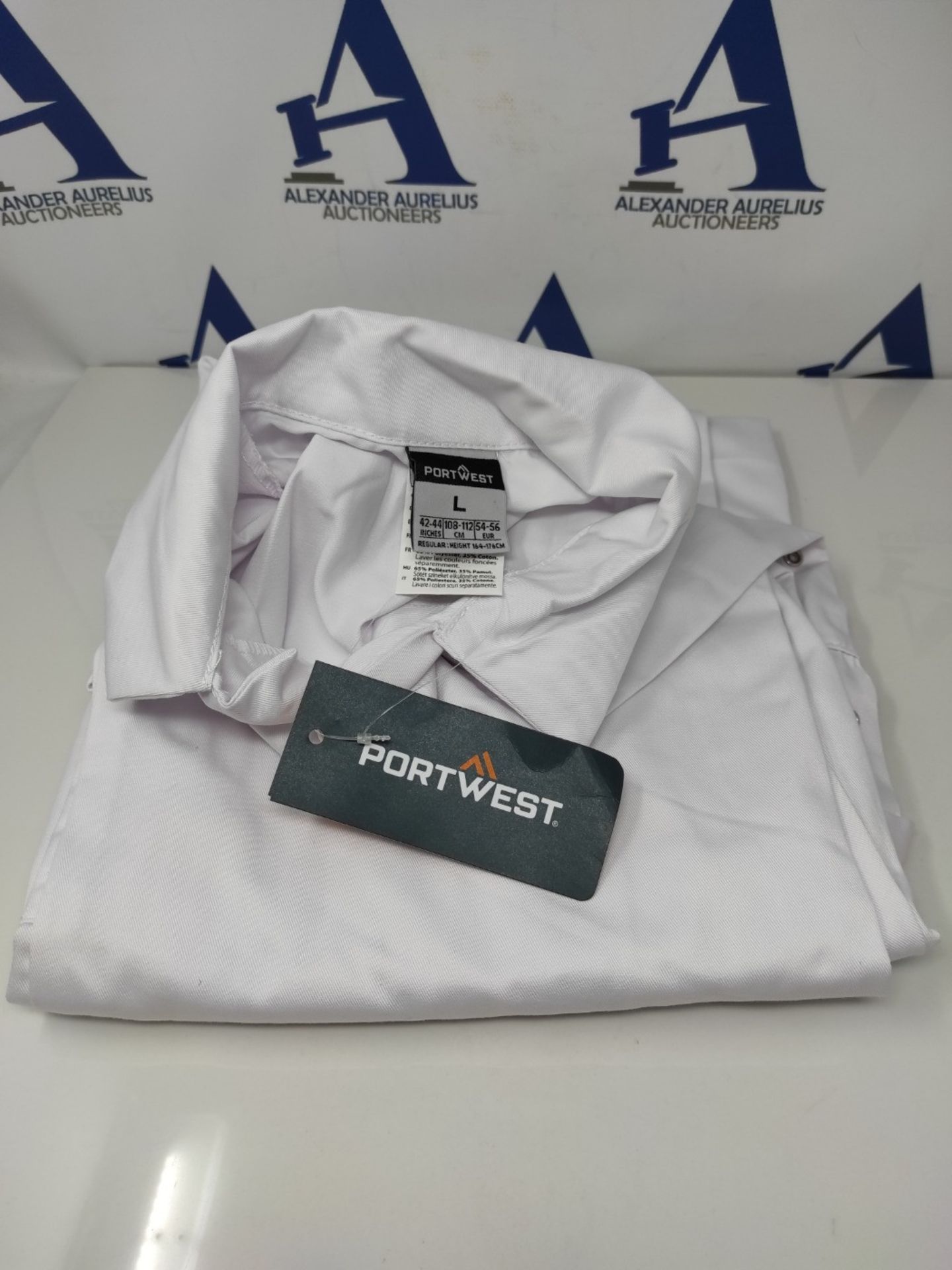 Portwest Standard Coverall, Size: L, Colour: White, 2802WHRL - Image 2 of 3