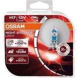 OSRAM NIGHT BREAKER LASER H7, +150% more brightness, halogen headlight lamp, 64210NL-H