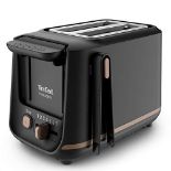 RRP £56.00 Tefal Black 2 Slot Toaster with Magnetic Clips, Large Controls, 7 Browning Levels, Rem