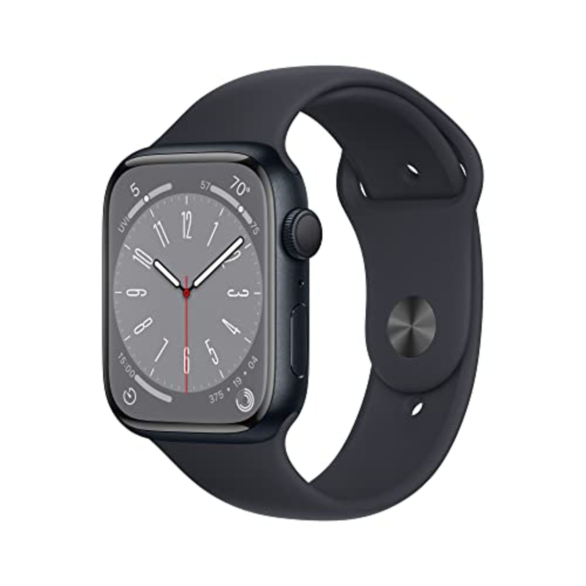 RRP £449.00 Apple Watch Series 8 (GPS 45mm) Smart watch - Midnight Aluminium Case with Midnight Sp