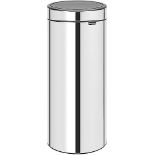 RRP £79.00 Brabantia 30L Kitchen Touch Bin New (Brilliant Steel) Removable Lid, Soft-Touch Open,