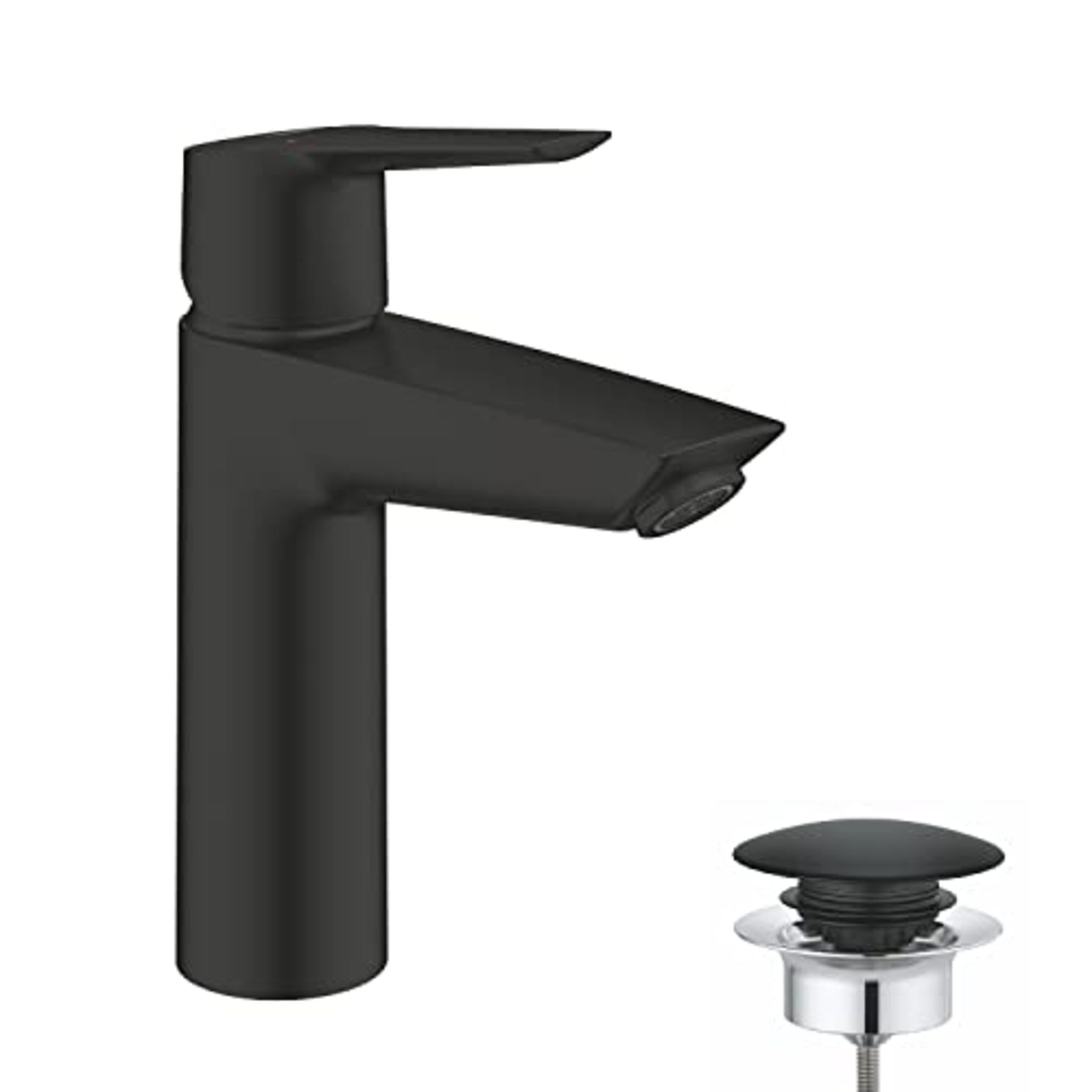 RRP £138.00 GROHE Start - Smooth Body Basin Mixer Tap with Push-Open Pop-Up Waste Set (Metal Lever