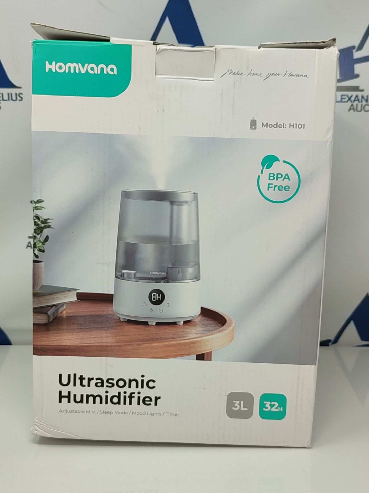 Diffuser for Home, Homvana 3L Cool Mist Humidifier for Bedroom Home Baby Nursery, 32H